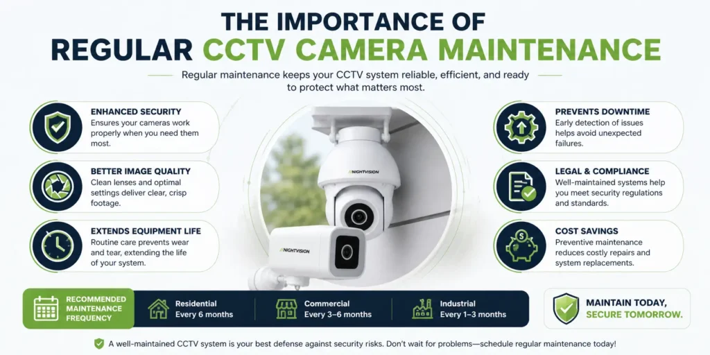 The importnace of Regular cctv camera maintenance - Nightvision cctv